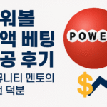 파워볼 고액 베팅 성공 후기 커뮤니티 멘토의 조언 덕분